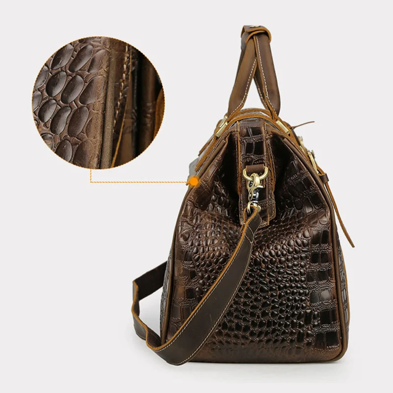 Big Capacity Genuine Leather Vintage Travel Luggage Bag