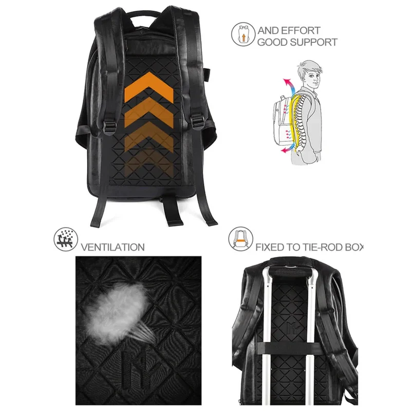 Fashion Style High-Quality USB Charge Travel Laptop Waterproof Backpack