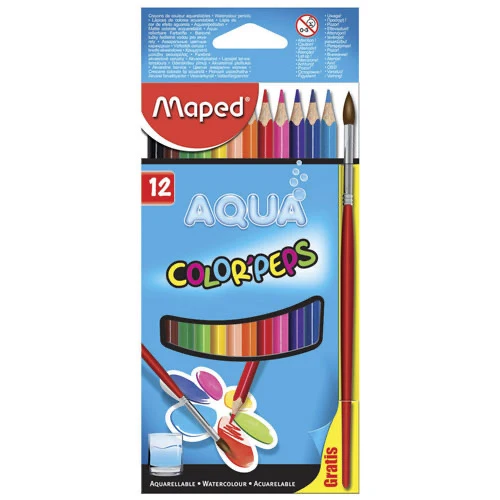 MAPED COLOR PEPS AQUA 12 UNDS GRATIS PINCEL