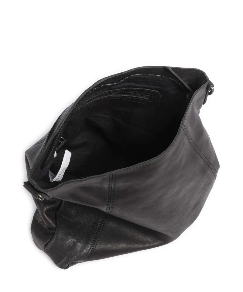 The Chesterfield Brand Washed Waxed Cow Sintra Bolso de hobo black