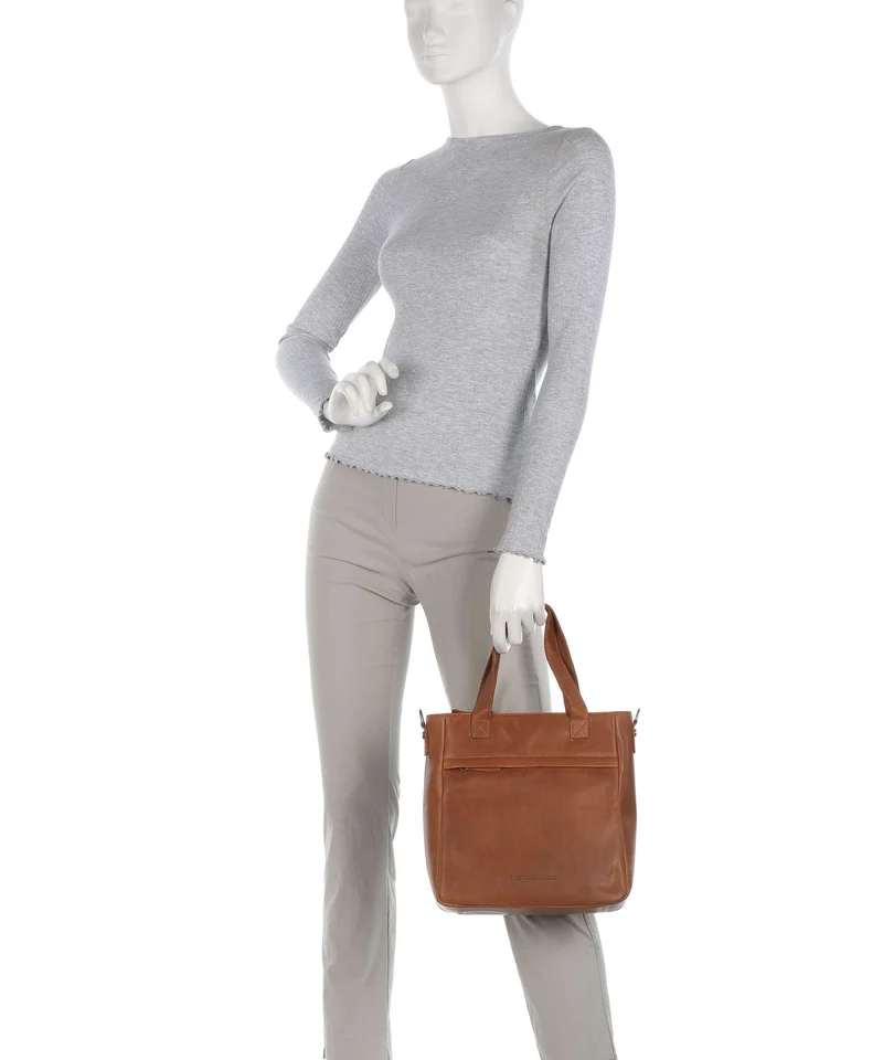 The Chesterfield Brand Wax Pull Up Cow Lingfield Bolso de mano cognac