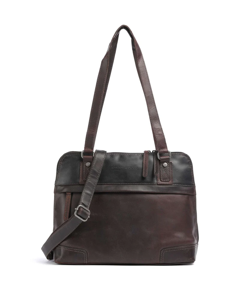 The Chesterfield Brand Wax Pull Up Cow Belgrado Bolso de hombro brown