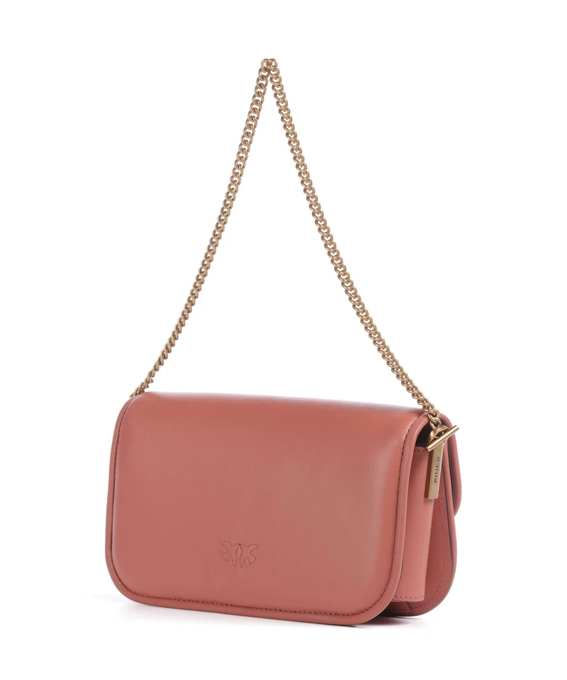 Pinko Love Box Horizontal Bolso de hombro marrone aragona/antique gold
