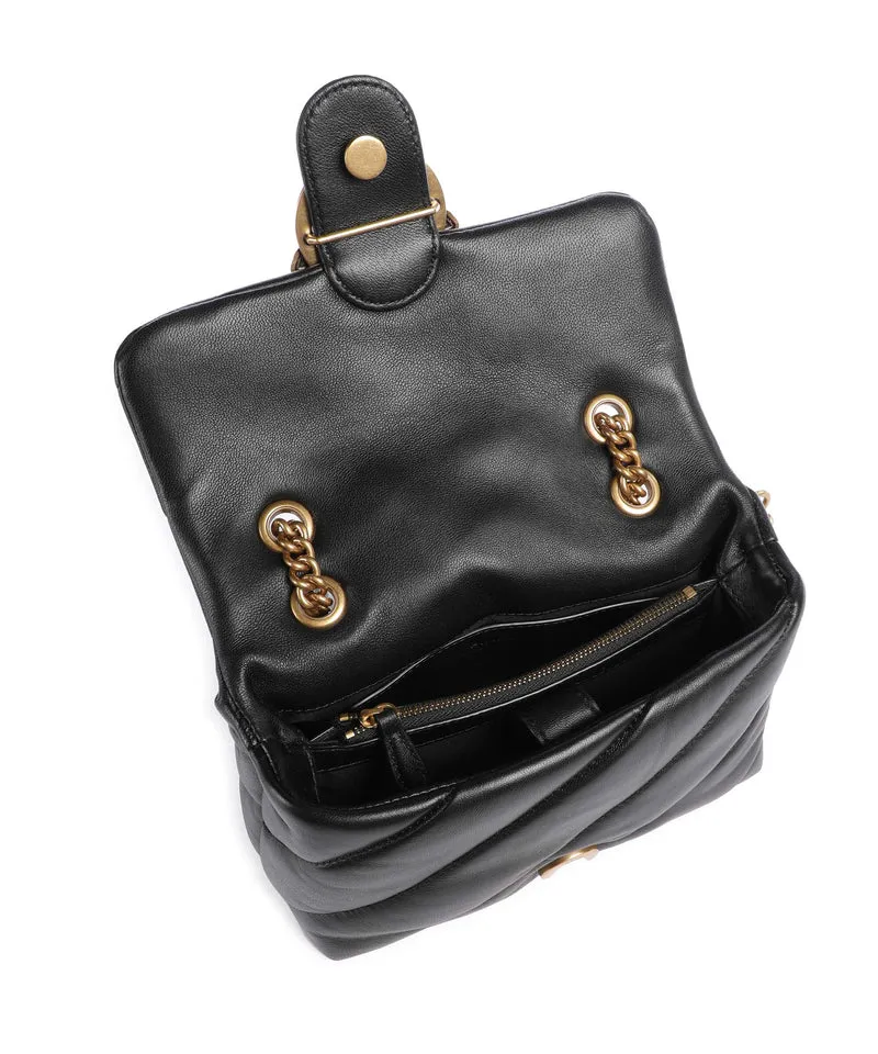 Pinko Love Puff Mini Bolso de hombro nero/antique gold