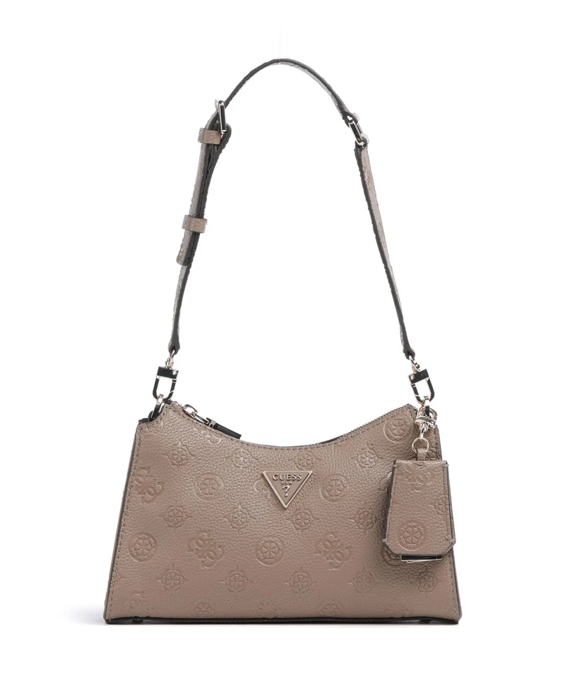 Guess Cresidia Bolso de hombro dark taupe logo