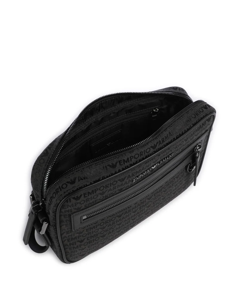 Emporio Armani Logo Jacquard Bandolera bristol black