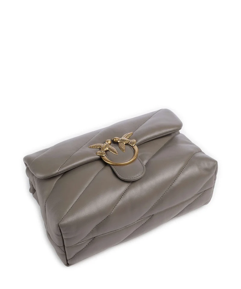 Pinko Love Puff Classic Bolso de hombro grigio asfalto/antique gold