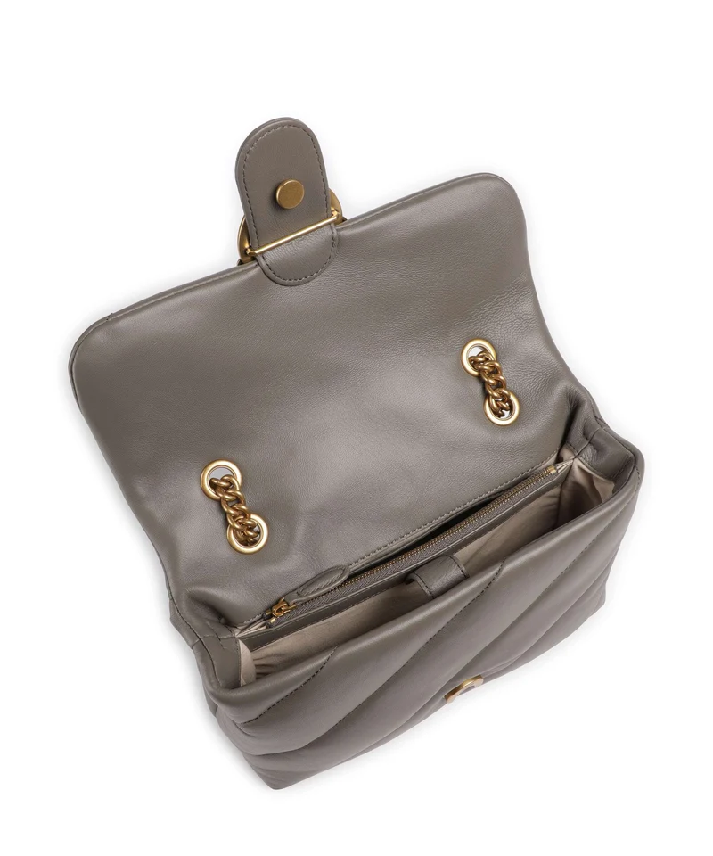 Pinko Love Puff Classic Bolso de hombro grigio asfalto/antique gold