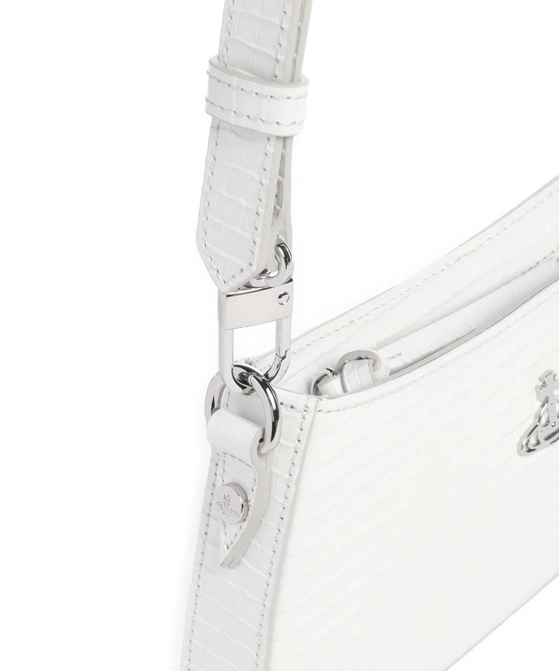 Vivienne Westwood Tasha Embossed Croc Mini Bolso de hombro white