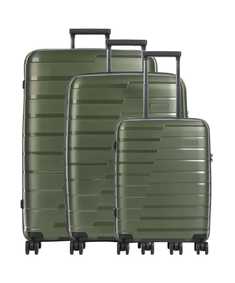 Travelite Air Base Juego de maletas (4 ruedas) olive