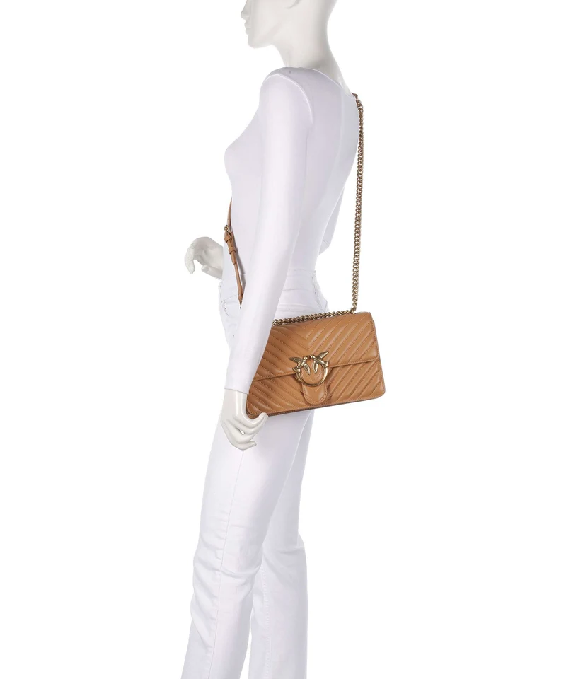Pinko Love One Classic Bolso de hombro torrone/antique gold