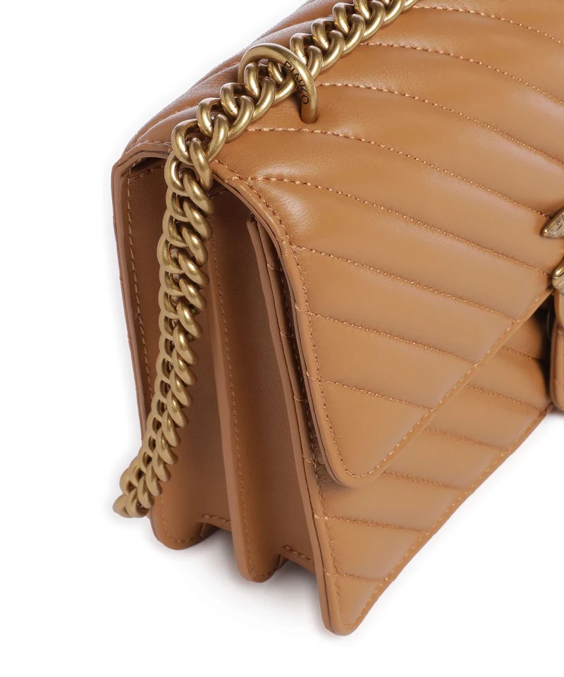 Pinko Love One Classic Bolso de hombro torrone/antique gold