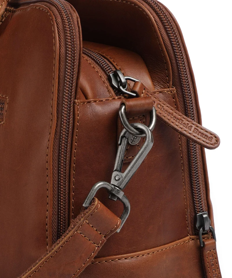 The Chesterfield Brand Wax Pull Up Cow Layton Bolso de mano cognac