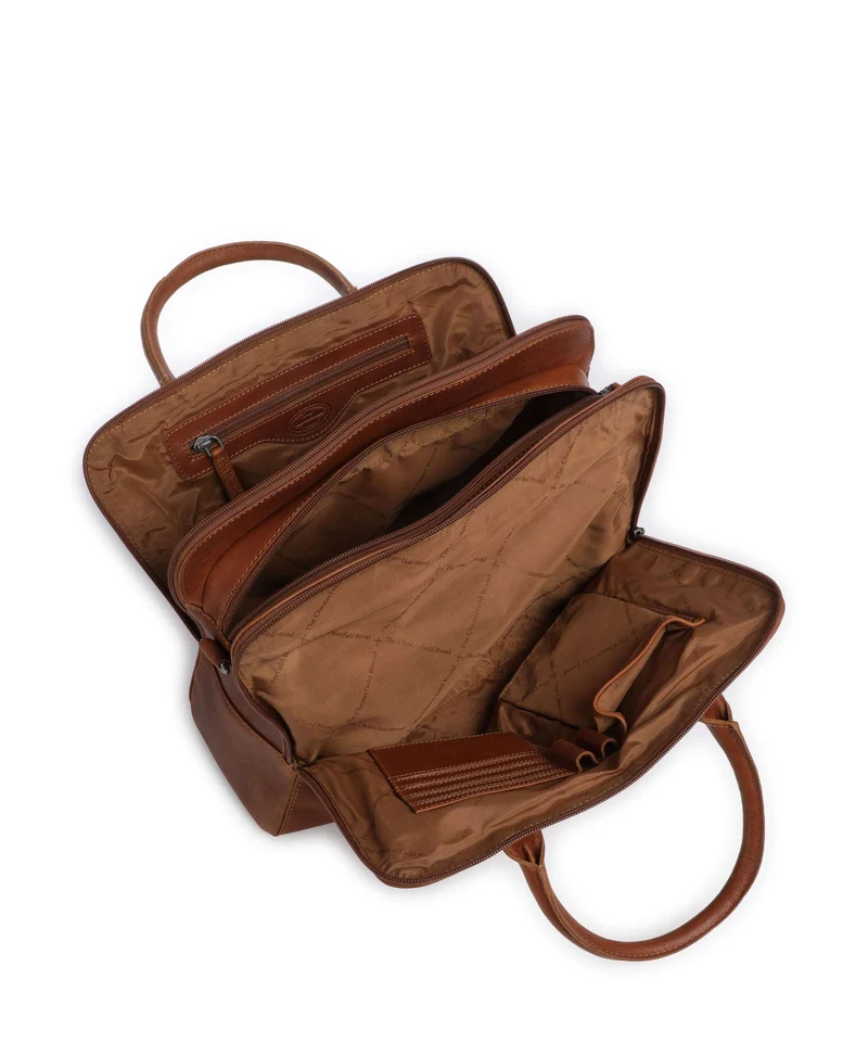 The Chesterfield Brand Wax Pull Up Cow Layton Bolso de mano cognac