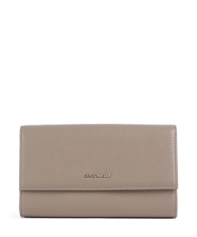 Coccinelle Metallic Soft Monedero warm taupe