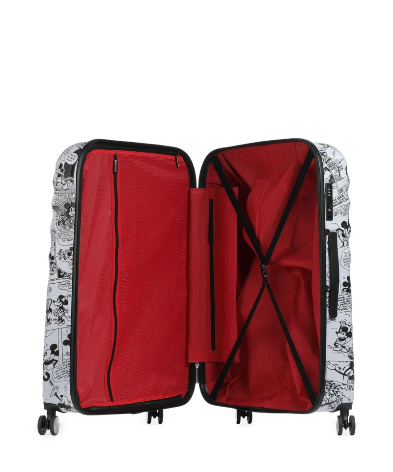 American Tourister Wavebreaker Disney Maleta con 4 ruedas minnie comics/white