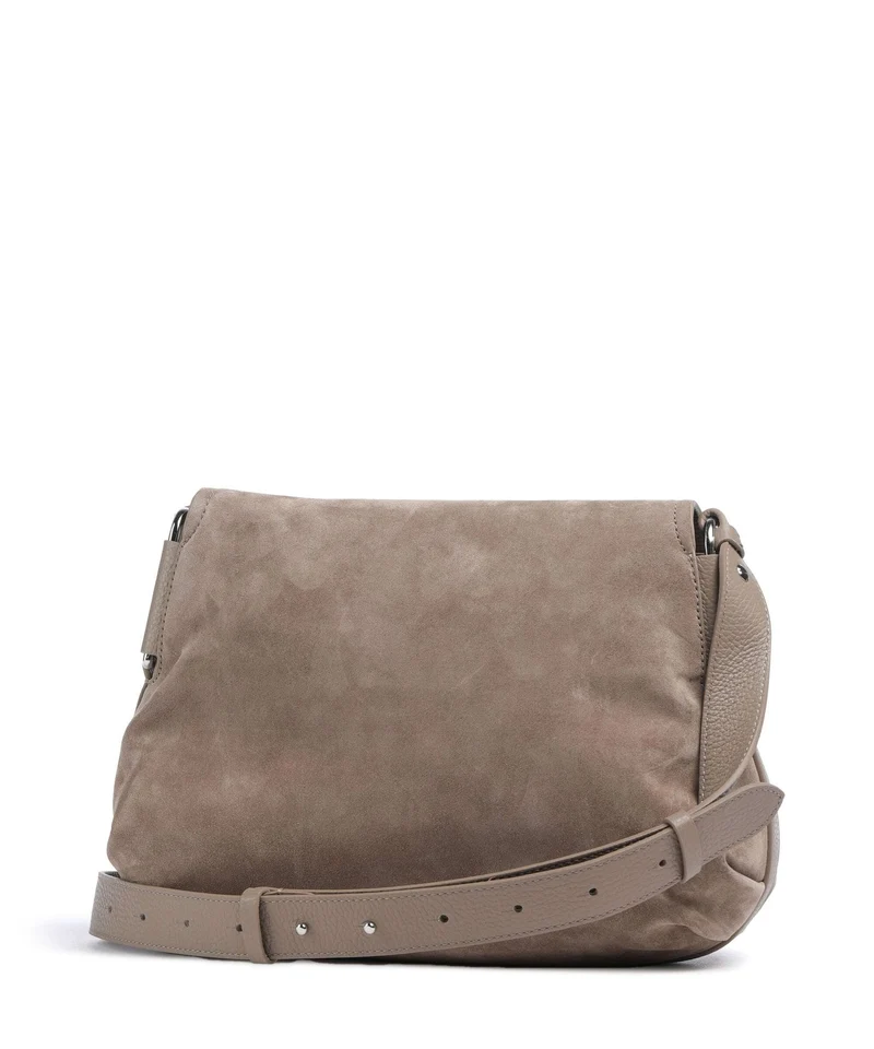 Coccinelle Rebekka Suede Bolso de hombro warm taupe