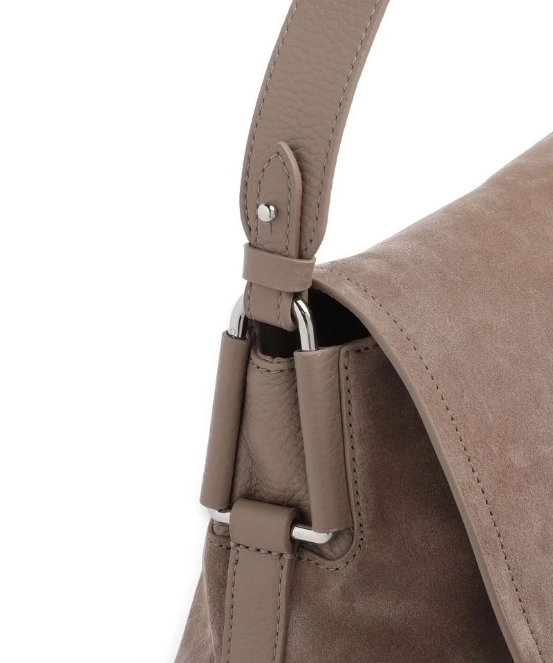Coccinelle Rebekka Suede Bolso de hombro warm taupe