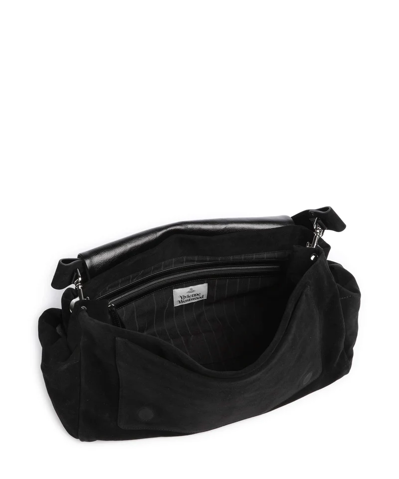Vivienne Westwood Hazel Suede XL Bolso de hobo black