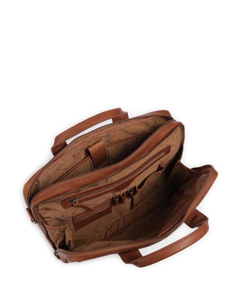 The Chesterfield Brand Cow Wax Pull Up Frazer Maletín cognac