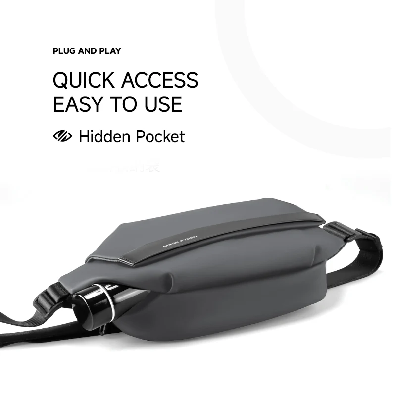 Peiano Elite Gray: Oxford Material Elegant Lightweight Waterproof Crossbody Bag