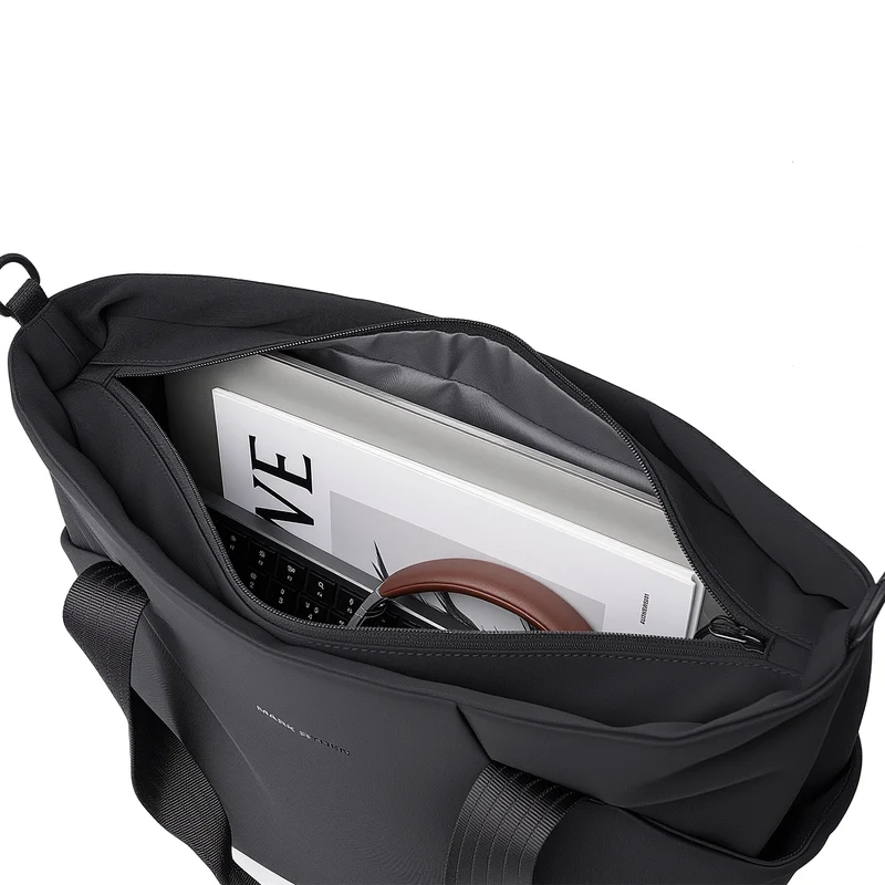 ToteShift: 16L Water-Resistant Laptop Tote Bag with Detachable Crossbody Strap