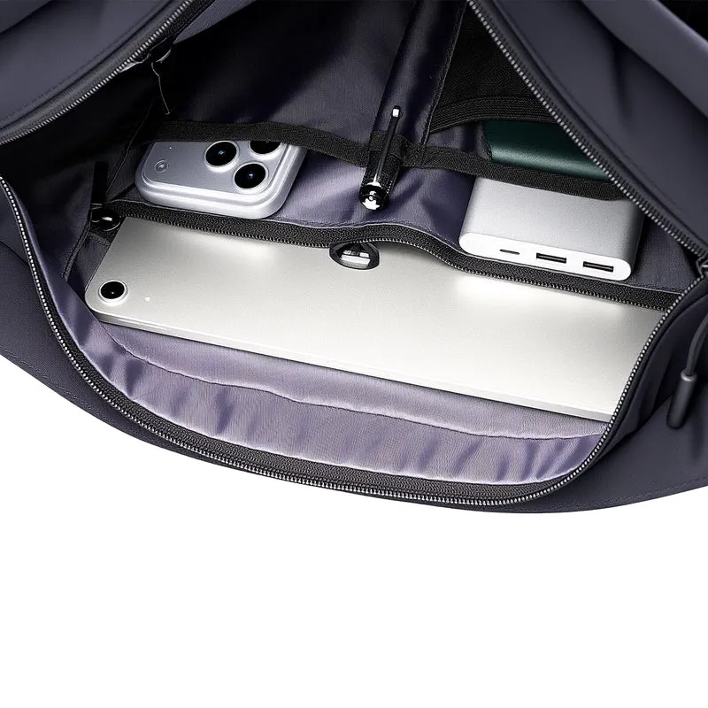 ToteShift: 16L Water-Resistant Laptop Tote Bag with Detachable Crossbody Strap