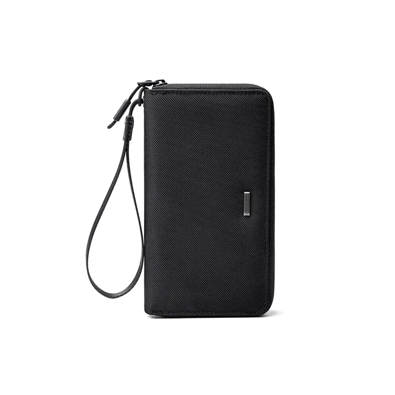 TetherZip: Wristlet Coin Wallet with Detachable Carry Strap and Inner Zipper Pocket