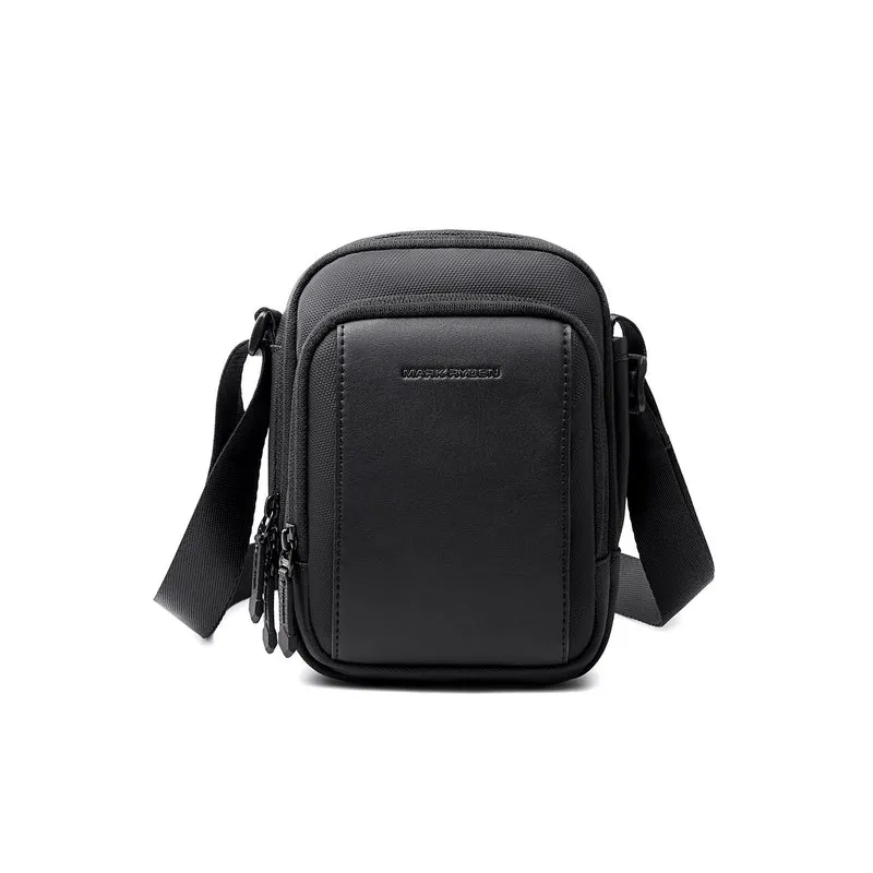 ZipCube: 3-Zip Mini Crossbody Phone Bag with Splash-Resistant Fabric for Men