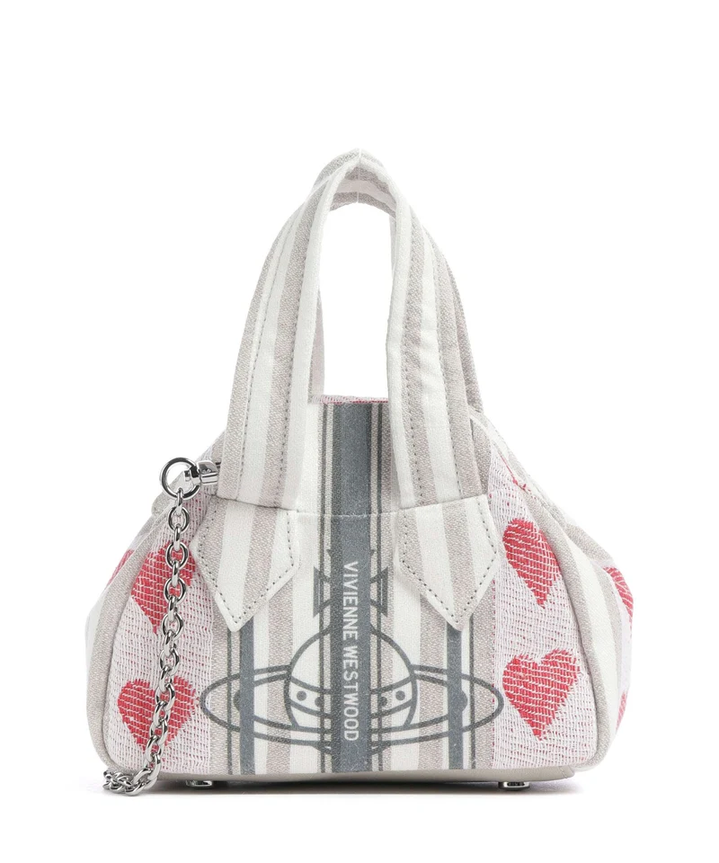 Vivienne Westwood Archive Linen Heart Stripes Mini Bandolera multicolour