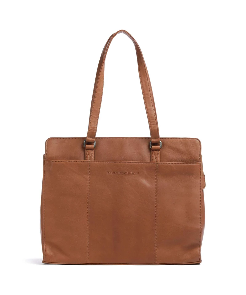 The Chesterfield Brand Wax Pull Up Cow Fidenza Bolsa shopping cognac