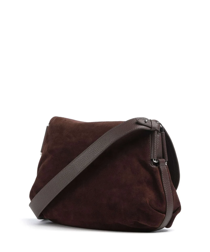 Coccinelle Rebekka Suede Bolso de hombro brunette