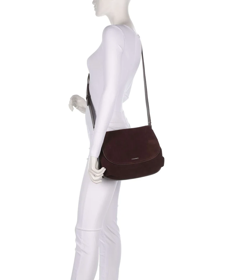 Coccinelle Rebekka Suede Bolso de hombro brunette