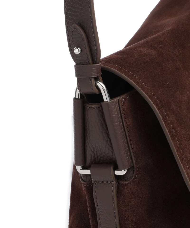 Coccinelle Rebekka Suede Bolso de hombro brunette