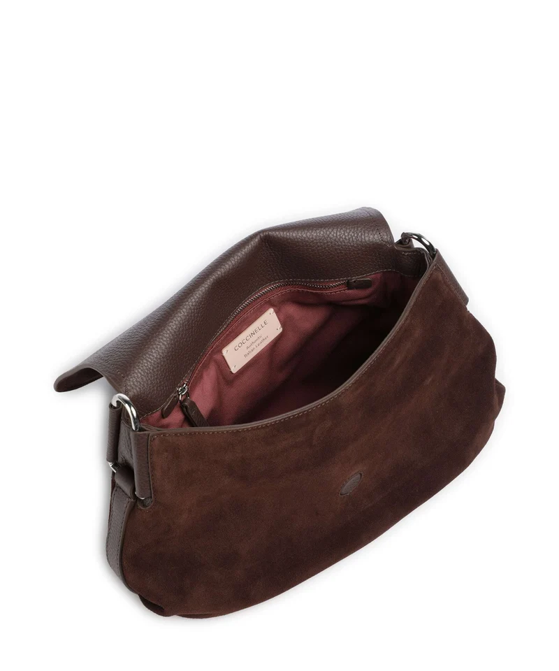 Coccinelle Rebekka Suede Bolso de hombro brunette