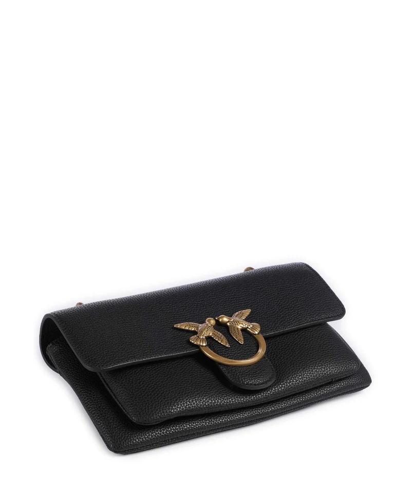 Pinko Love Soft Mini Bolso de hombro nero/antique gold