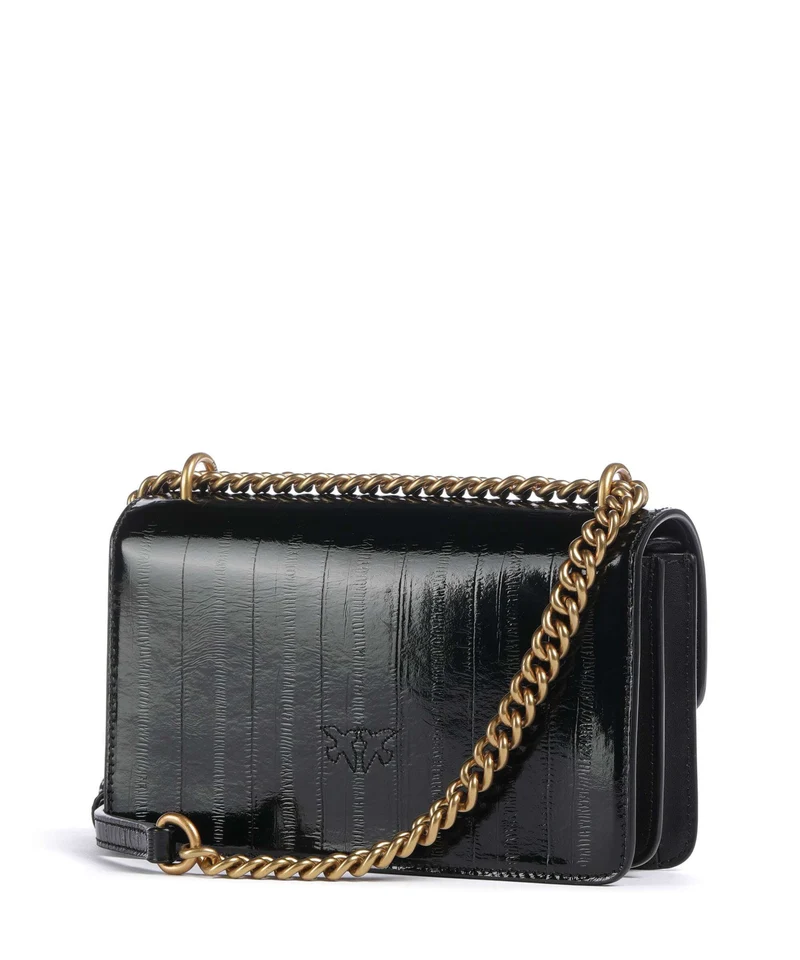 Pinko Love One Mini Bolso de hombro nero/antique gold