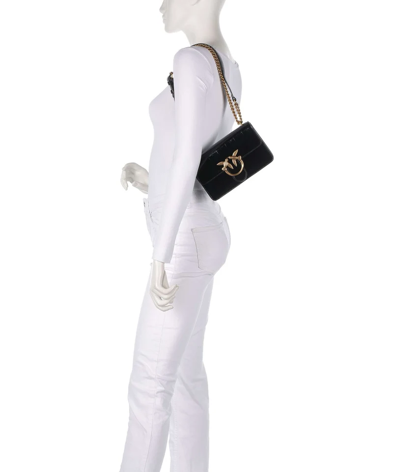 Pinko Love One Mini Bolso de hombro nero/antique gold