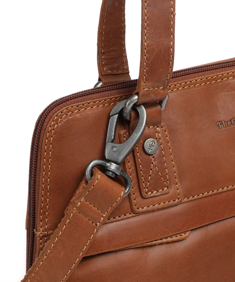 The Chesterfield Brand Wax Pull Up Cow Belgrado Bolso de hombro cognac