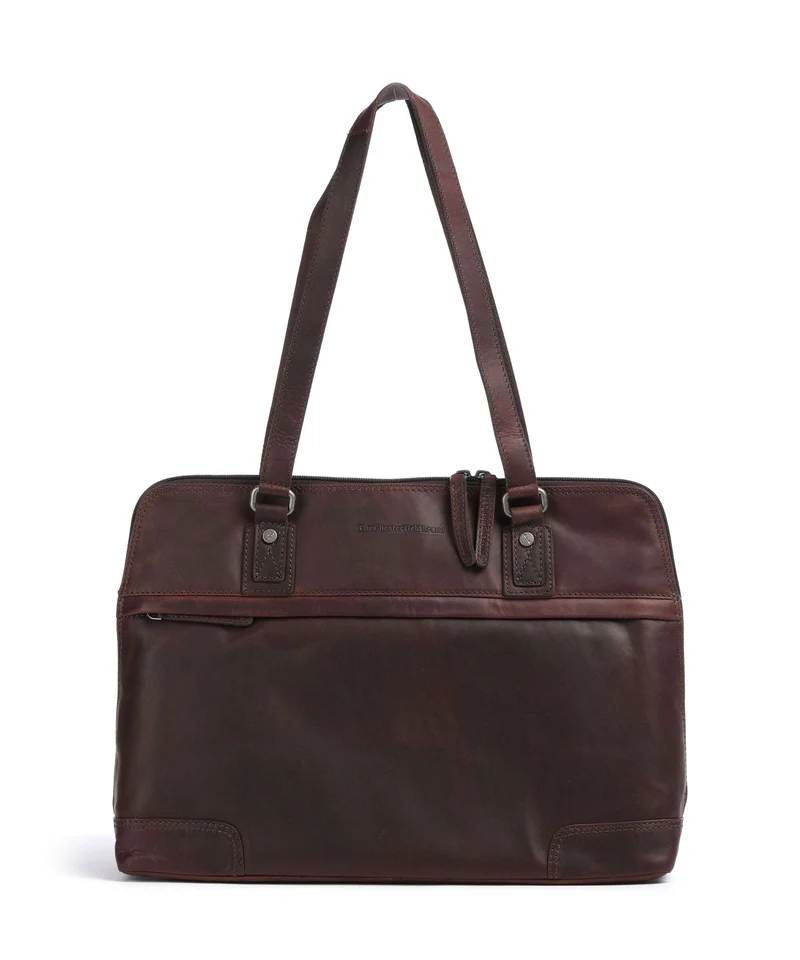 The Chesterfield Brand Wax Pull Up Cow Branson Bolso de hombro brown
