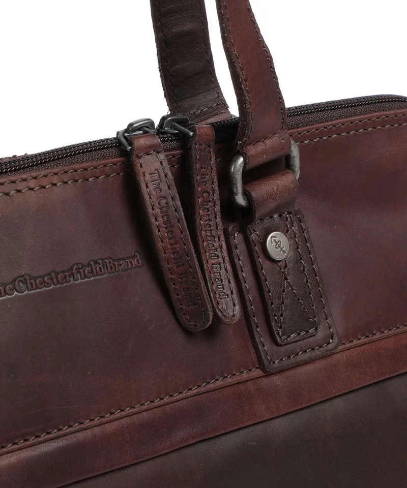 The Chesterfield Brand Wax Pull Up Cow Branson Bolso de hombro brown