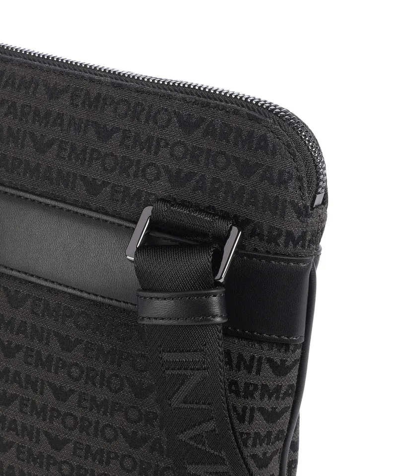 Emporio Armani Logo Jacquard Bandolera bristol black