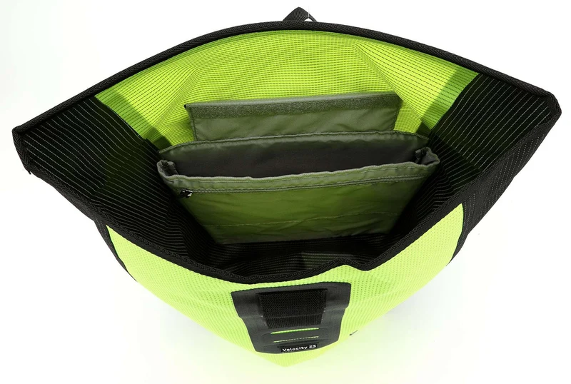 Ortlieb Velocity High Visibility 23 Mochila roll-top neon yellow/black reflective