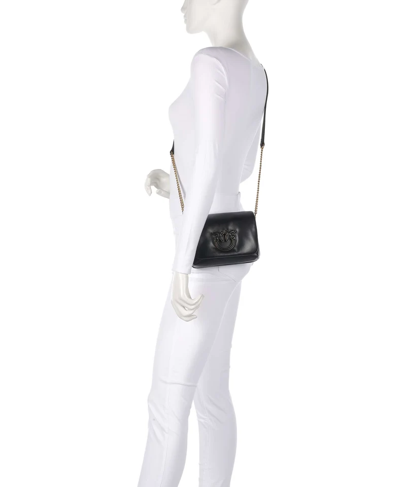 Pinko Love Click Puff Baby Bandolera nero/antique gold