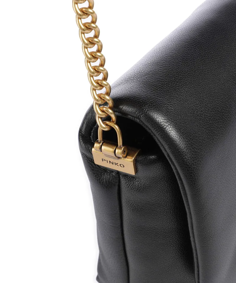 Pinko Love Click Puff Baby Bandolera nero/antique gold
