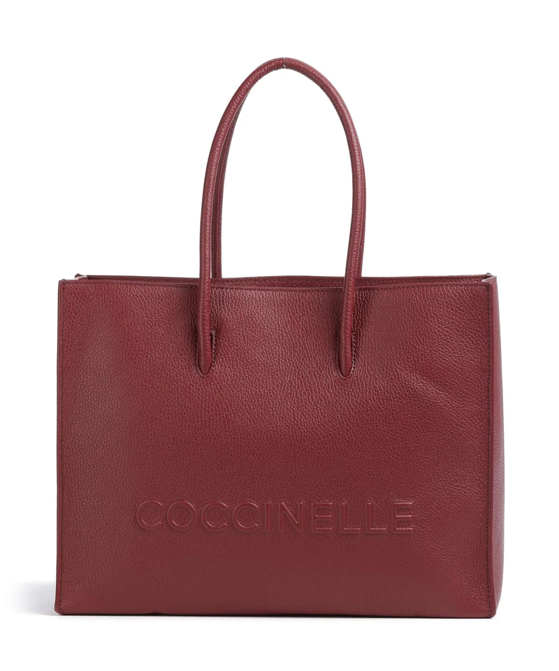 Coccinelle Myrtha Maxi Logo Bolsa shopping ribes
