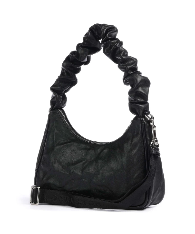 Lancaster Actual Froissé Bolso de hombro noir