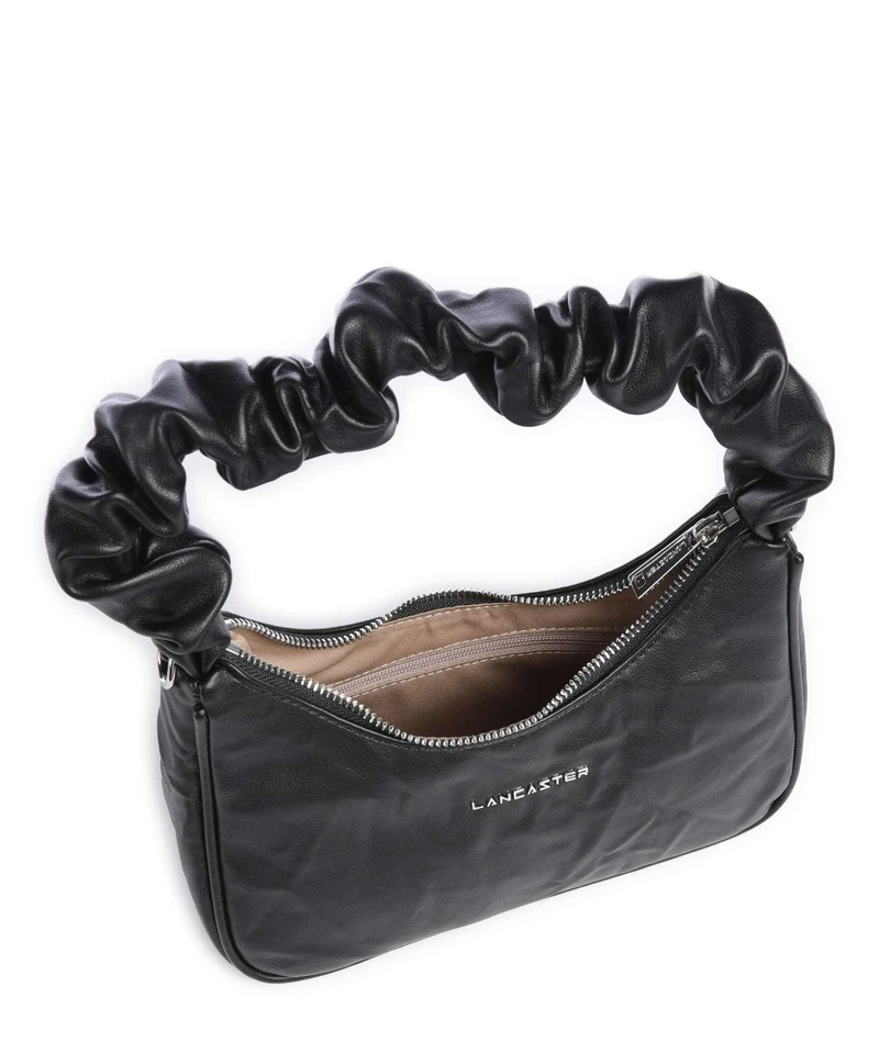 Lancaster Actual Froissé Bolso de hombro noir