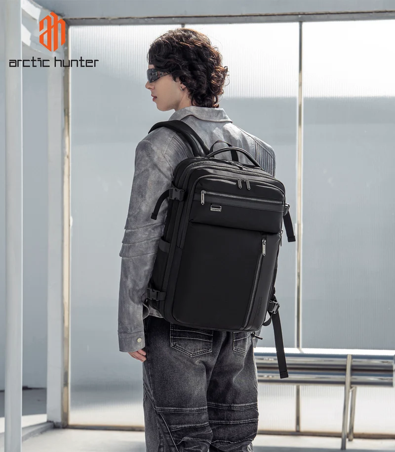 ARCTIC HUNTER B00833 | Mochila Ejecutiva de Viaje expandible de Nylon impermeable con diseño profesional