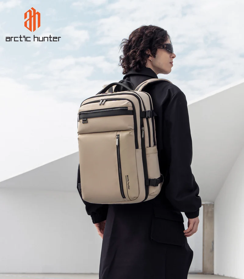 ARCTIC HUNTER B00833 | Mochila Ejecutiva de Viaje expandible de Nylon impermeable con diseño profesional